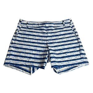 SPANX Women's Sunshine Shorts 6" Inseam Blue Painted Stripe Size XL